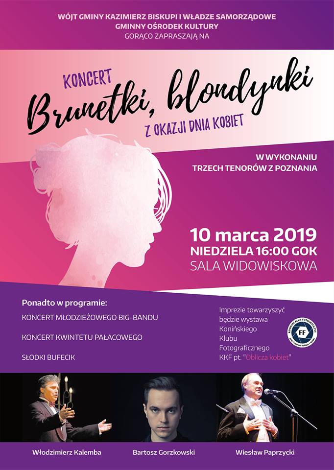 Koncert "Brunetki, blondynki" z okazji Dnia Kobiet w Kazimierzu Biskupim