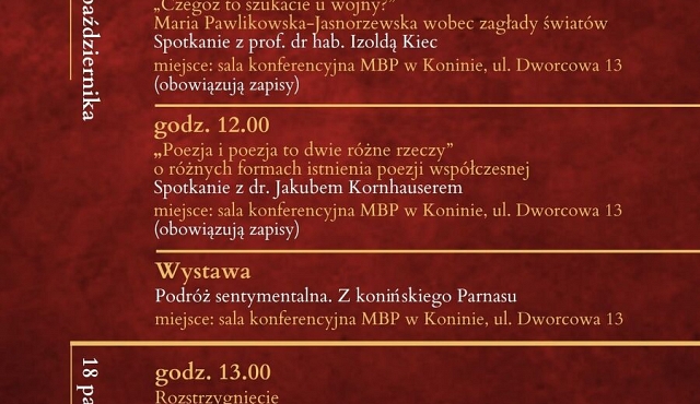 IV Konińska Jesień Poetycka