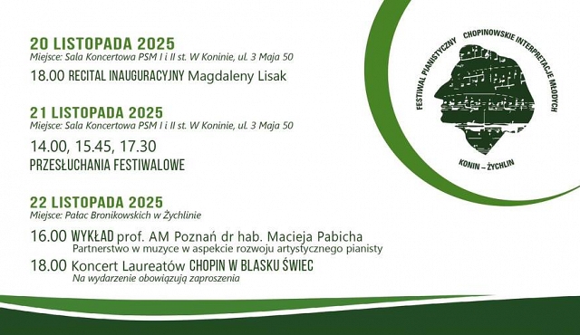 Festiwal Pianistyczny Chopinowskie Interpretacje Młodych