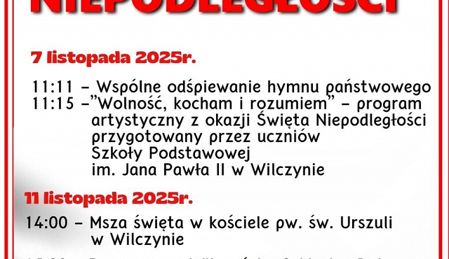 Narodowe Święto Niepodległości w Wilczynie