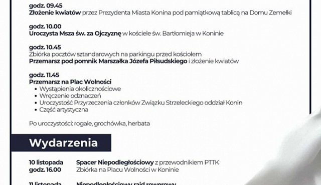 Narodowe Święto Niepodległości w Koninie