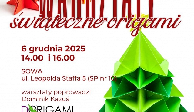 Warsztaty świąteczne origami w Strefie SOWA