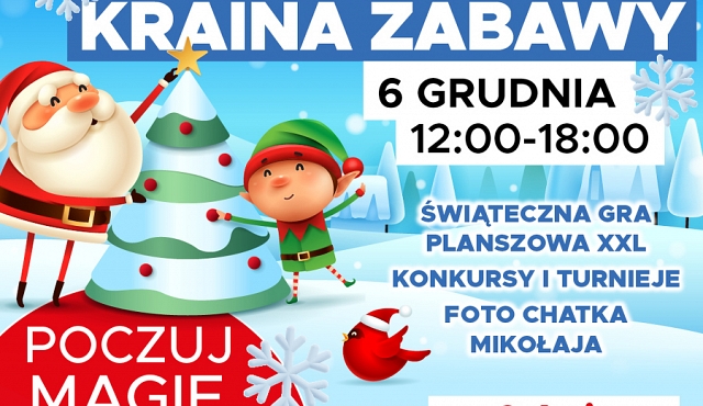 Mikołajowa kraina zabawy w Galerii nad Jeziorem