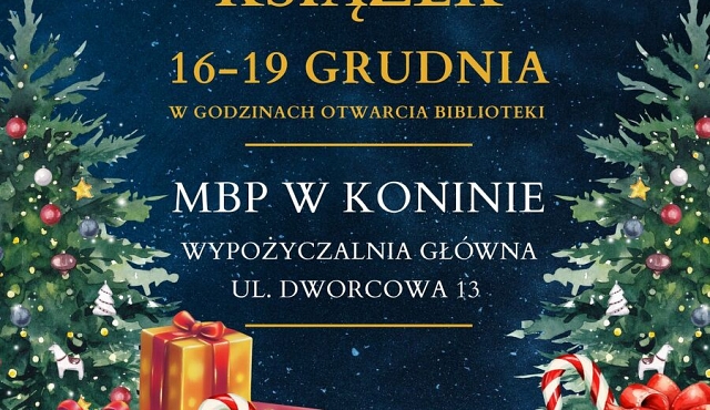 Świąteczny kiermasz książek w Miejskiej Bibliotece Publicznej w Koninie