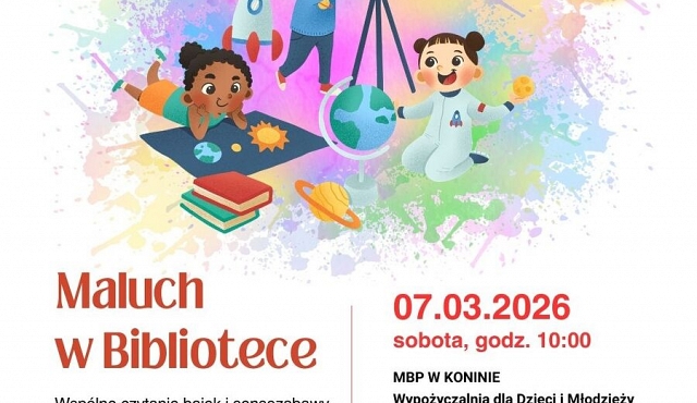 Maluch w bibliotece