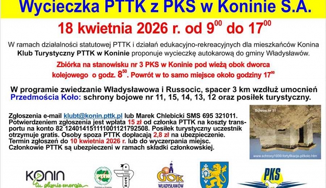 Wycieczka PTTK z PKS w Koninie