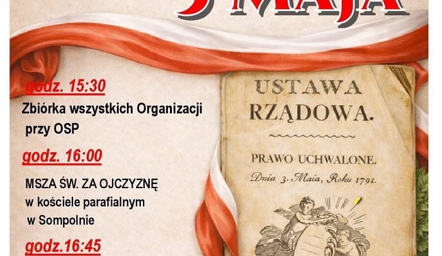 Święto uchwalenia Konstytucji 3 Maja w Sompolnie