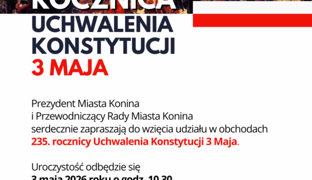 235. Rocznica Uchwalenia Konstytucji 3 Maja w Koninie