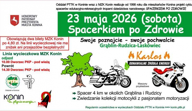 Spacerkiem po Zdrowie z Klubem Turystycznym PTTK w Koninie