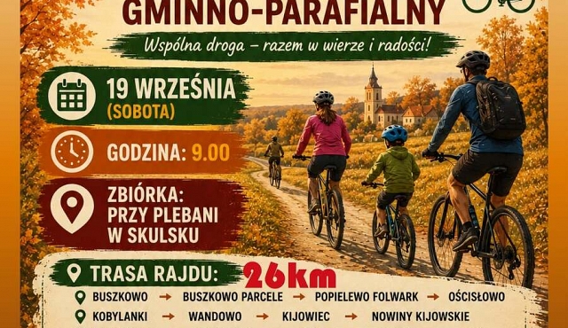Rajd rowerowy w gminie Skulsk