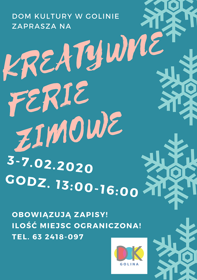 Kreatywne ferie zimowe w Golinie