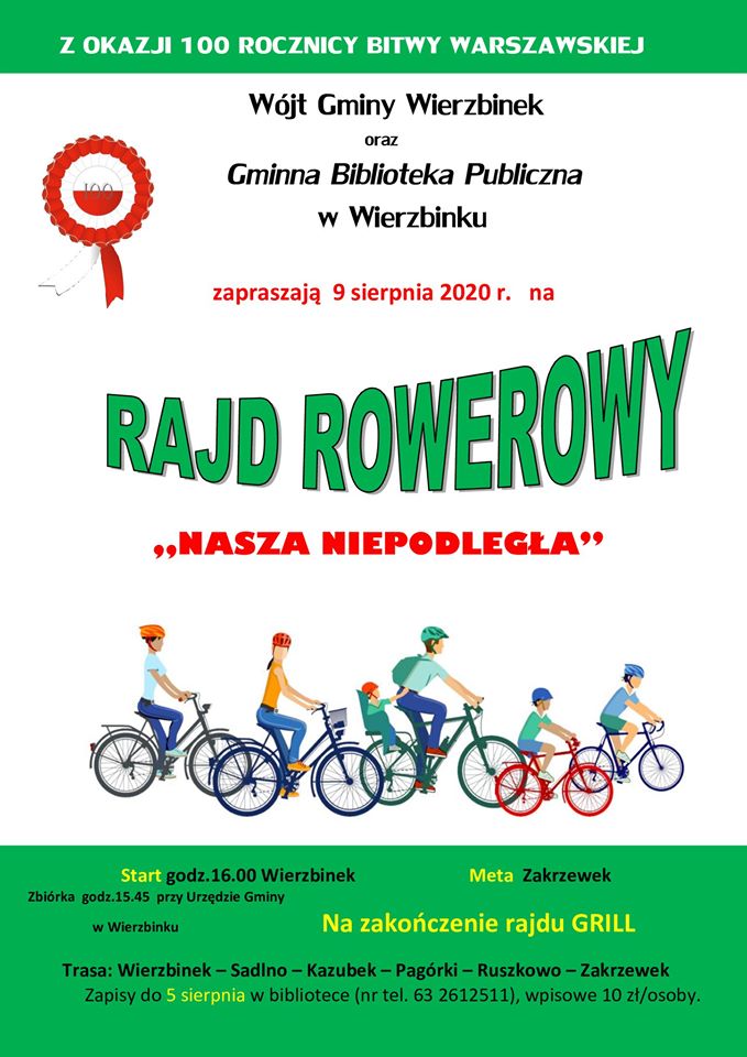 Rajd rowerowy w Wierzbinku