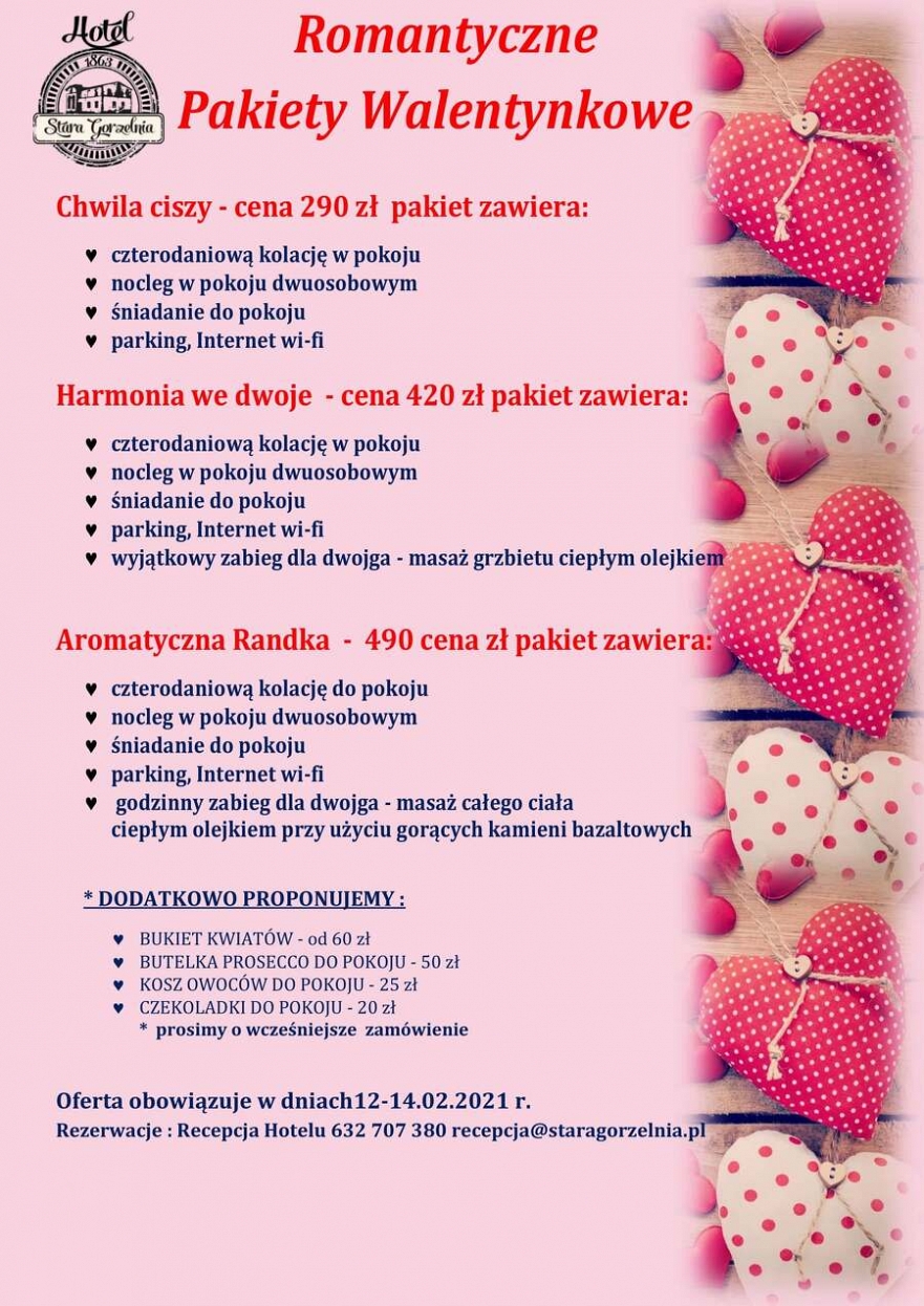 Walentynki w Hotelu Stara Gorzelnia