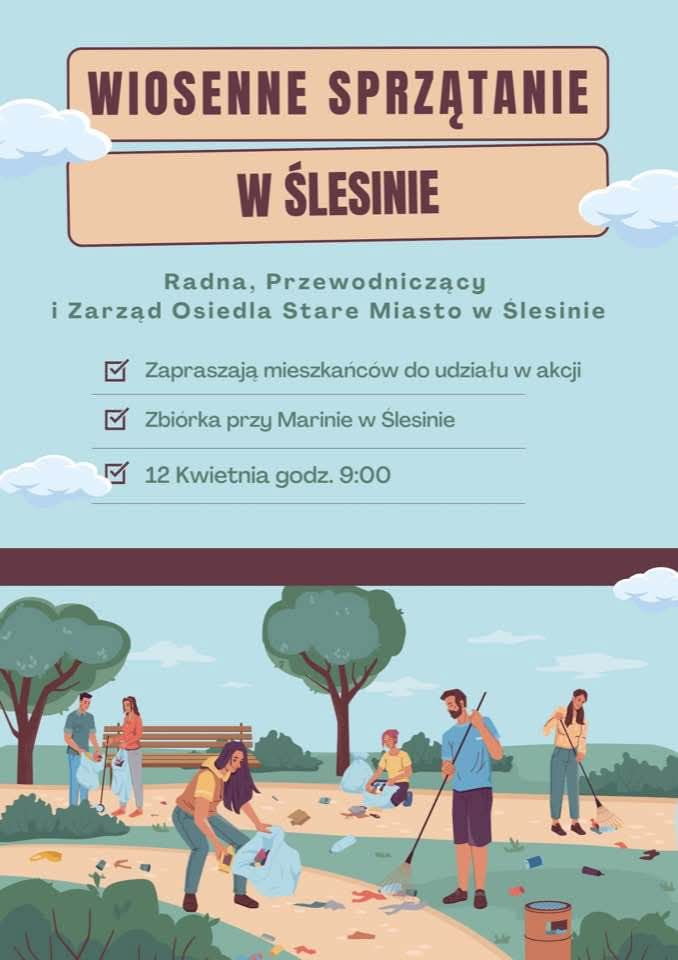 Wiosenne sprzątanie w Ślesinie