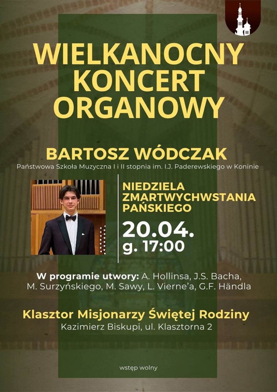 Wielkanocny Koncert Organowy w Kazimierzu Biskupim