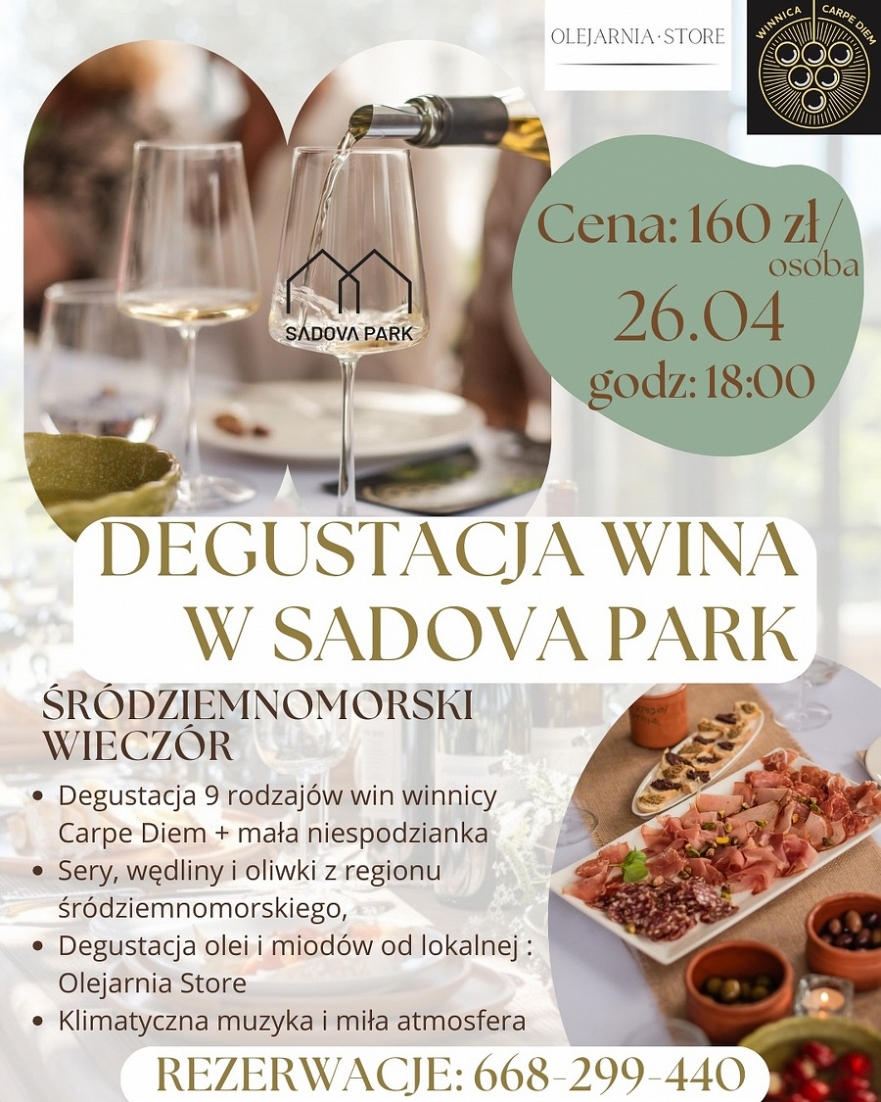 Degustacja wina w Sadova Park