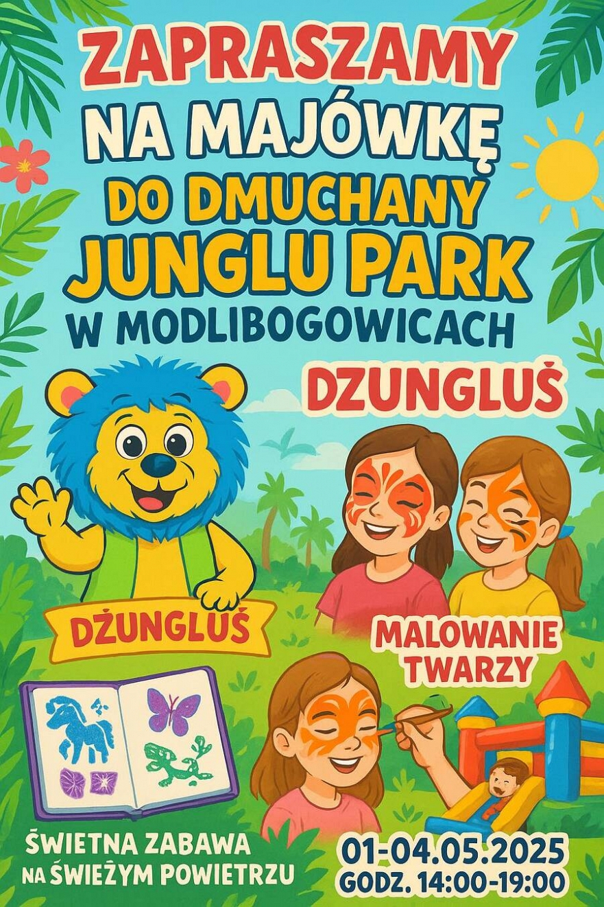 Majówka w Dmuchanym Jungle Park w Modlibogowicach