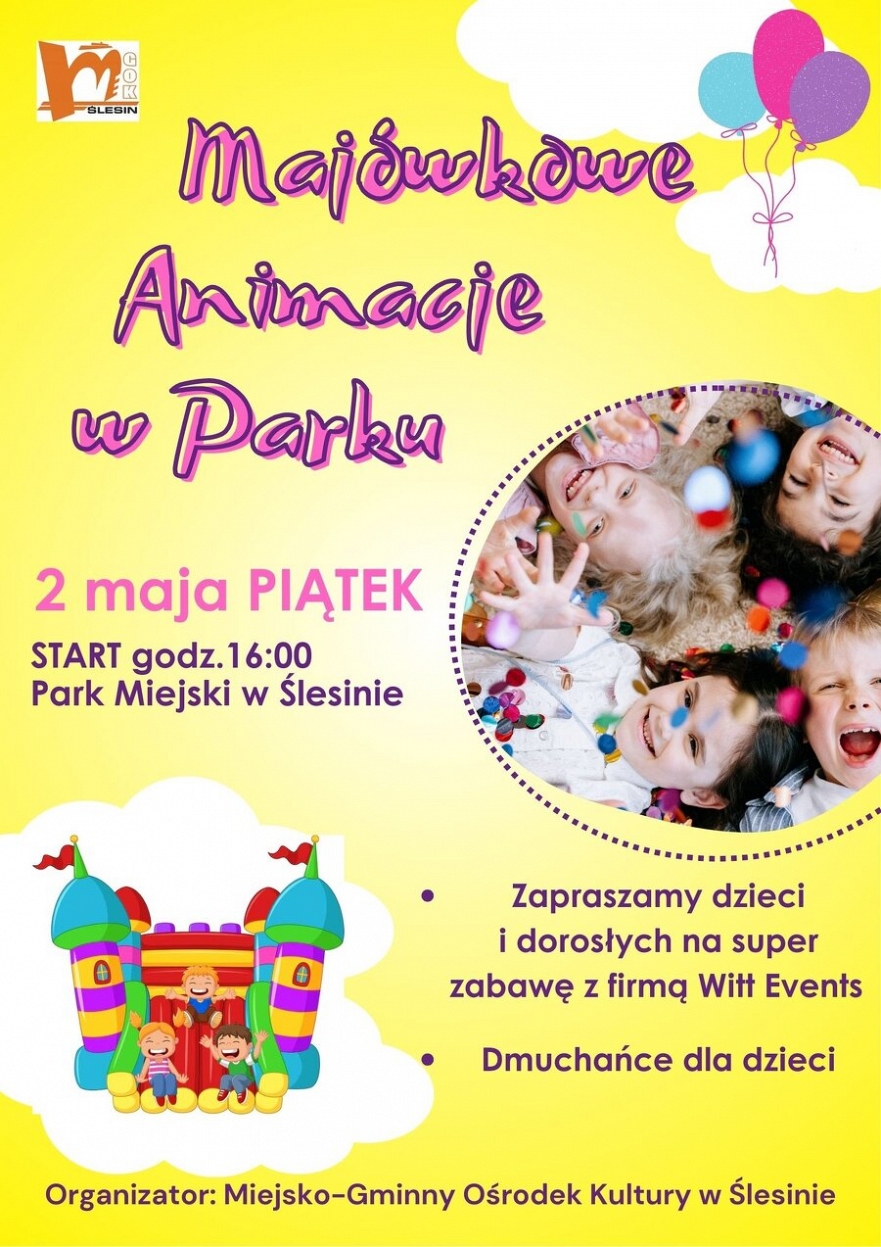 Majówkowe animacje w parku