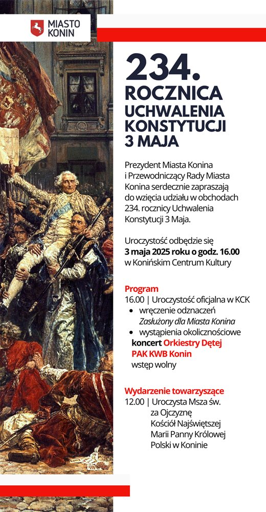 234. Rocznica uchwalenia Konstytucji 3 Maja
