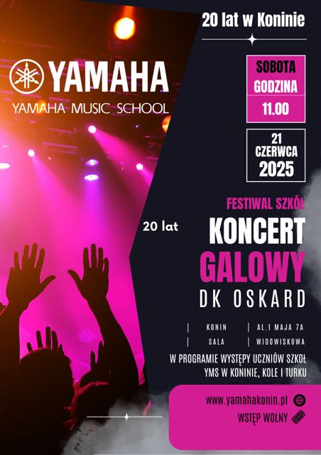 Koncert galowy 20 lat w Koninie Yamaha Music School