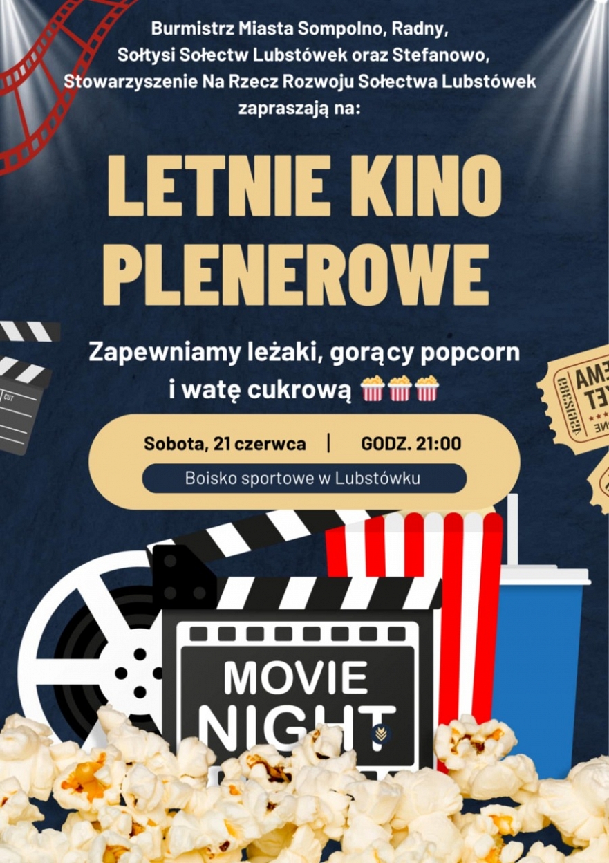 Letnie kino plenerowe w Sompolnie