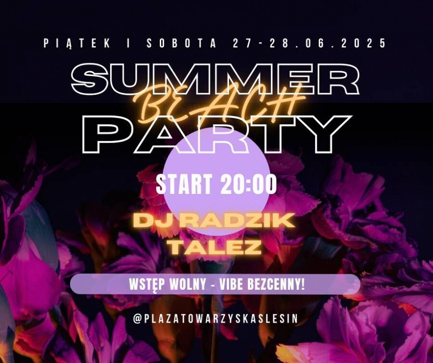 Impreza na plaży w Ślesinie