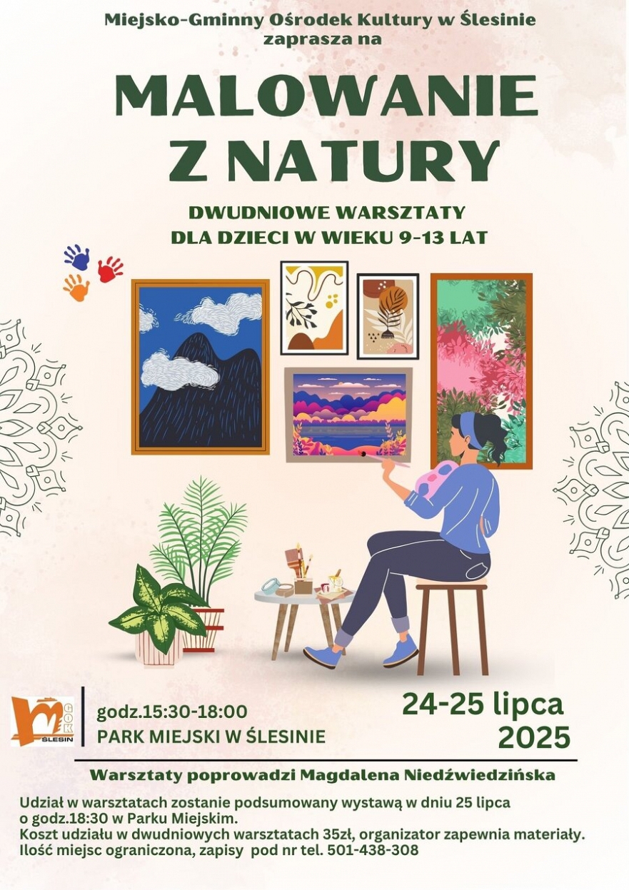 Malowanie z natury w Ślesinie
