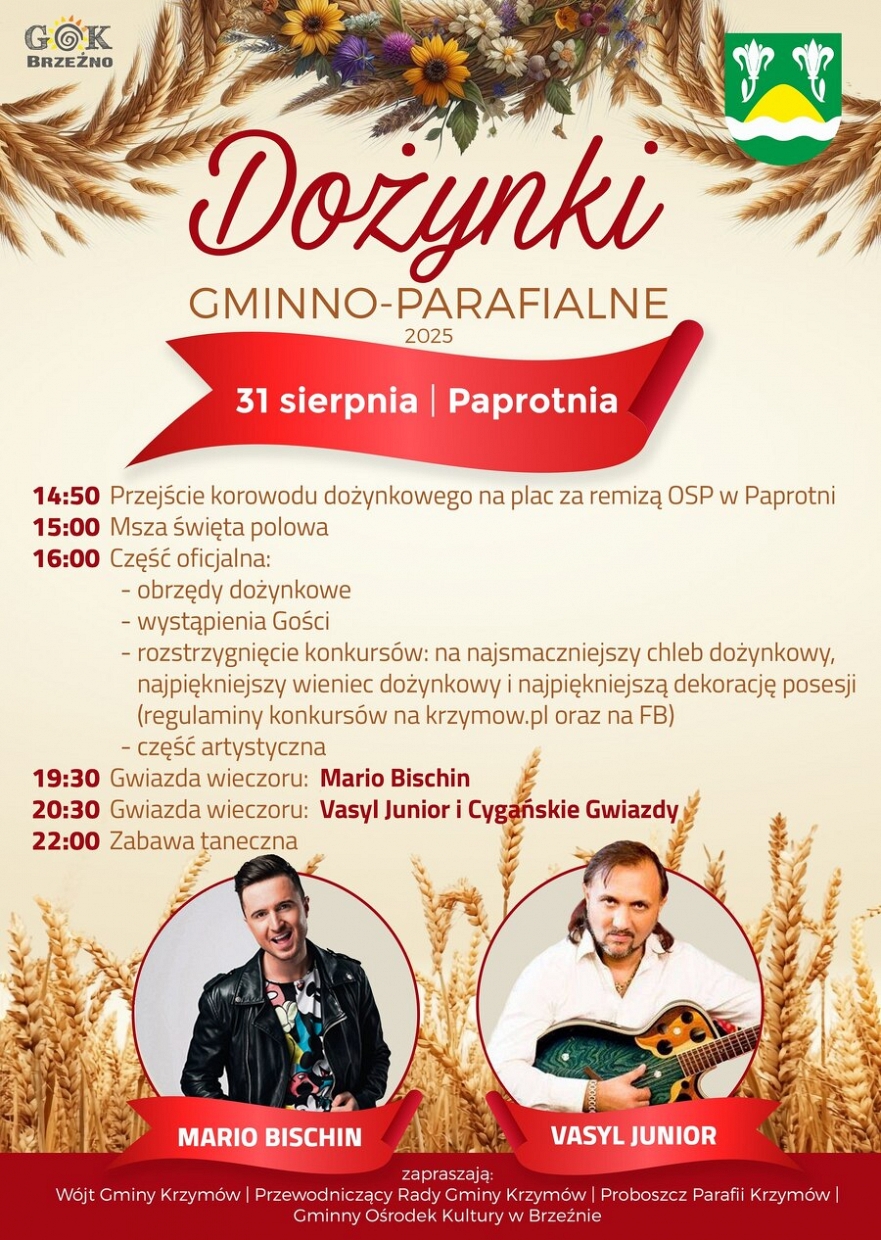 Dożynki gminno-parafialne w Paprotni