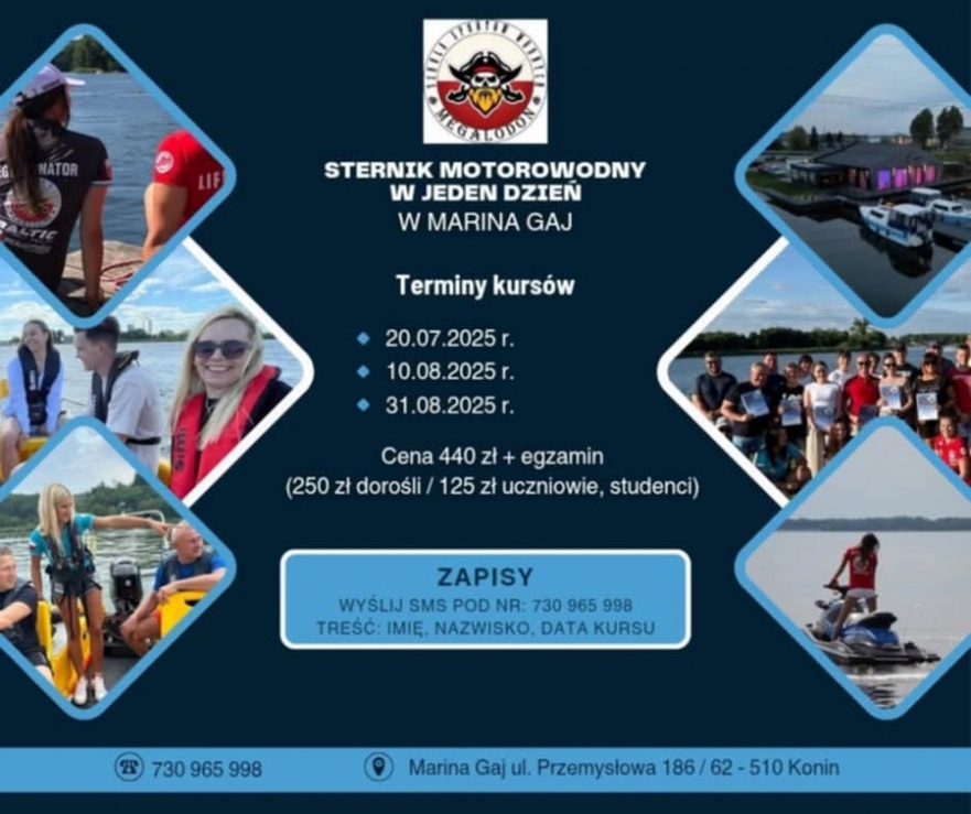 Kurs motorowodny w Marina Gaj