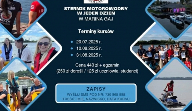 Kurs motorowodny w Marina Gaj
