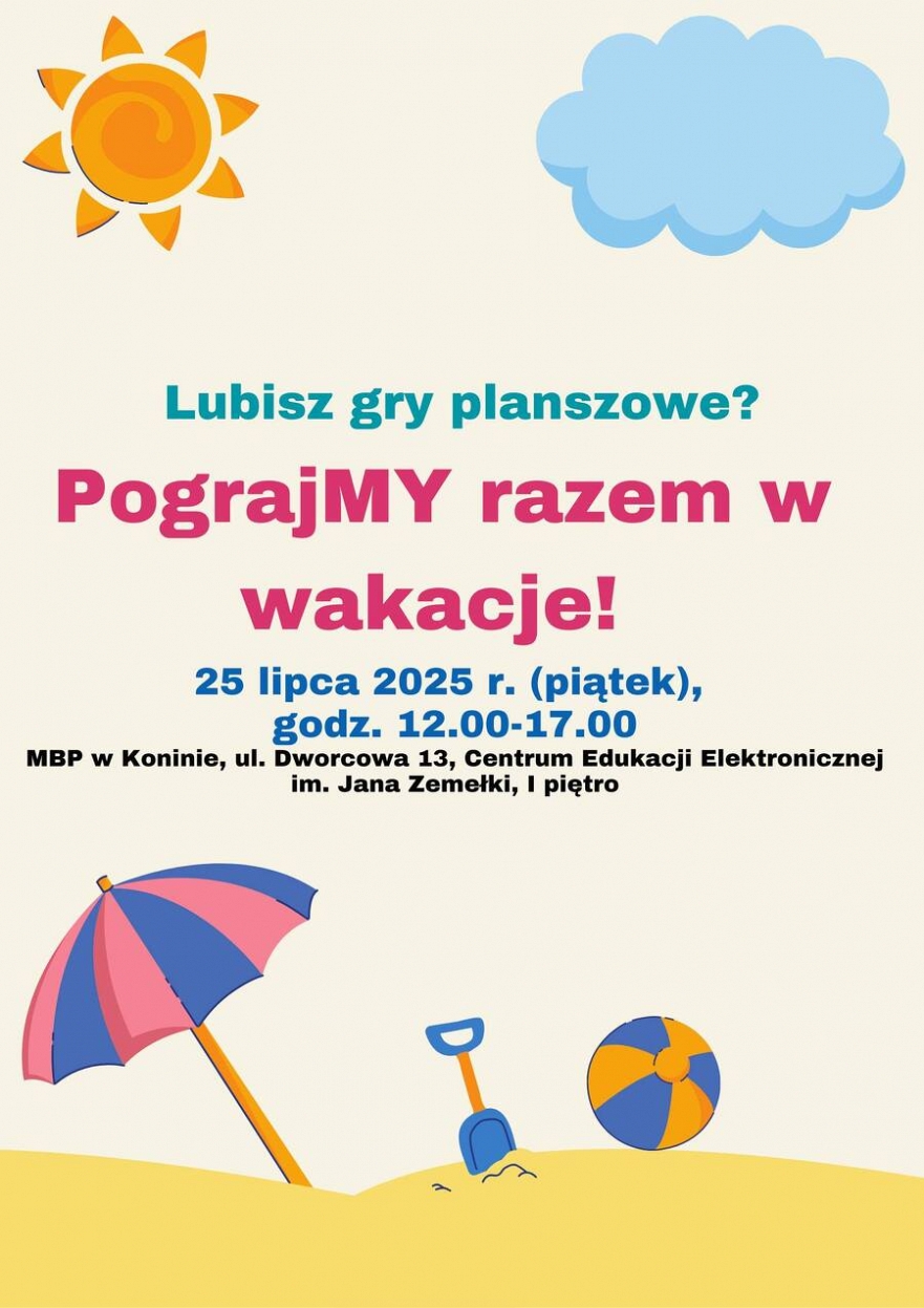 Pograjmy razem w planszówki w MBP Konin