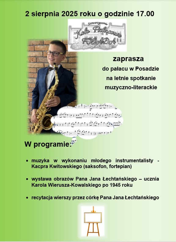 Spotkanie muzyczno-literackie w Pałacu w Posadzie