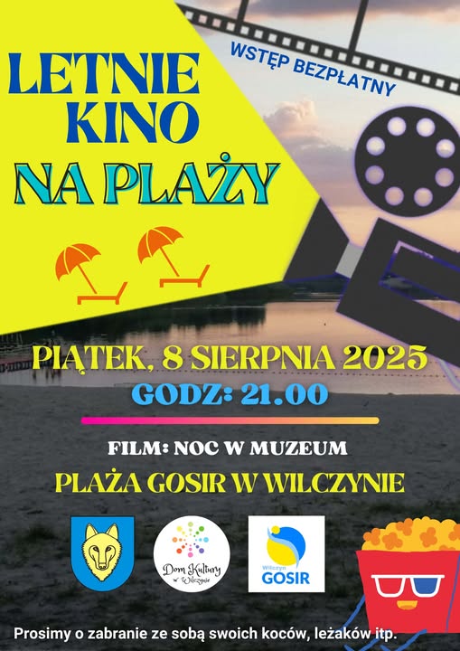 Letnie kino na plaży w Wilczynie
