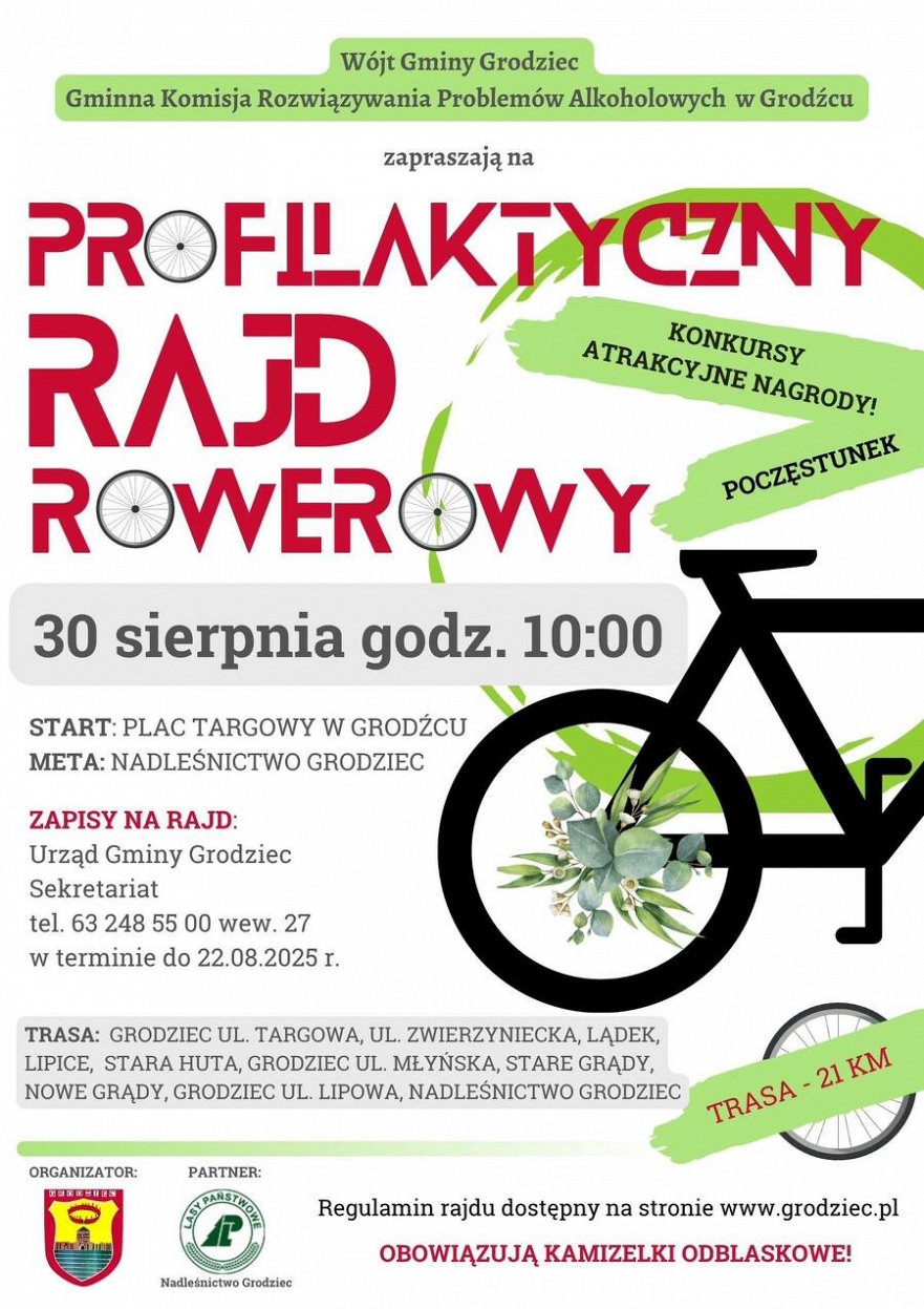 Rajd rowerowy w Grodźcu
