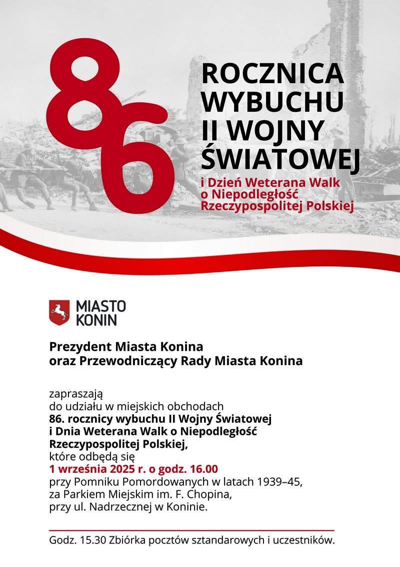 86.rocznia wybuchu II Wojny Światowej oraz Dnia Weterana