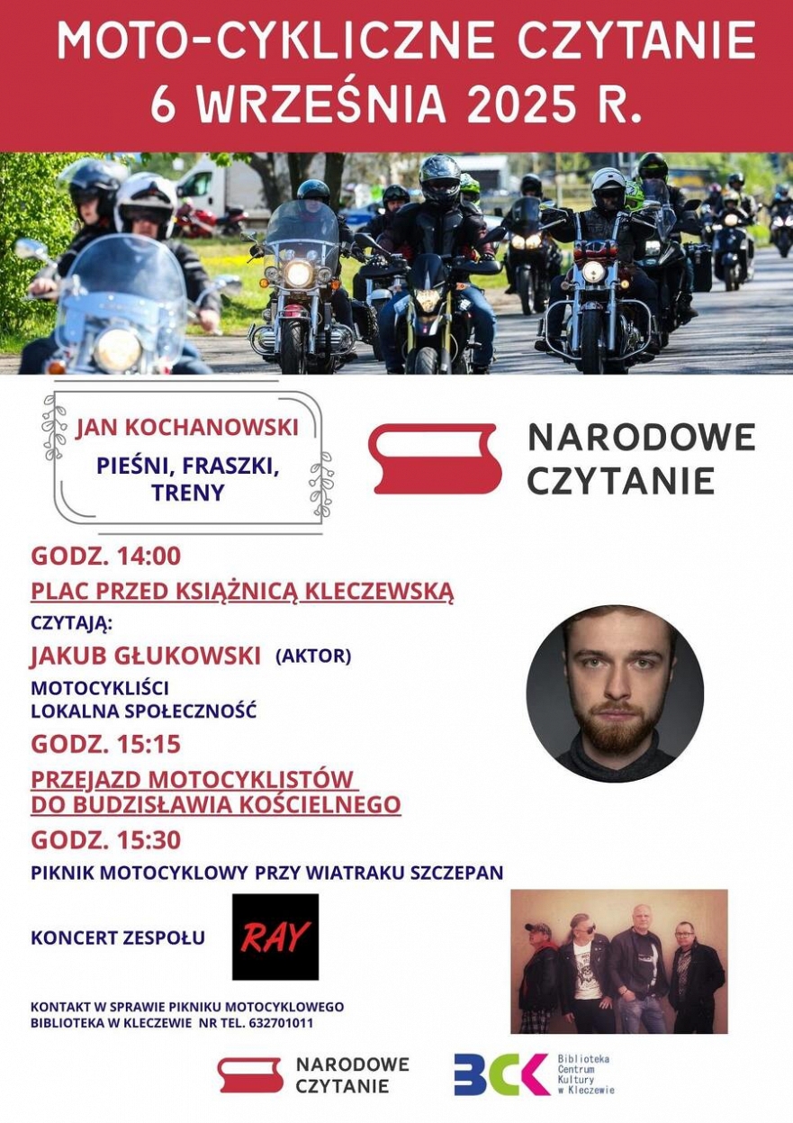 Moto- cykliczne czytanie w Kleczewie