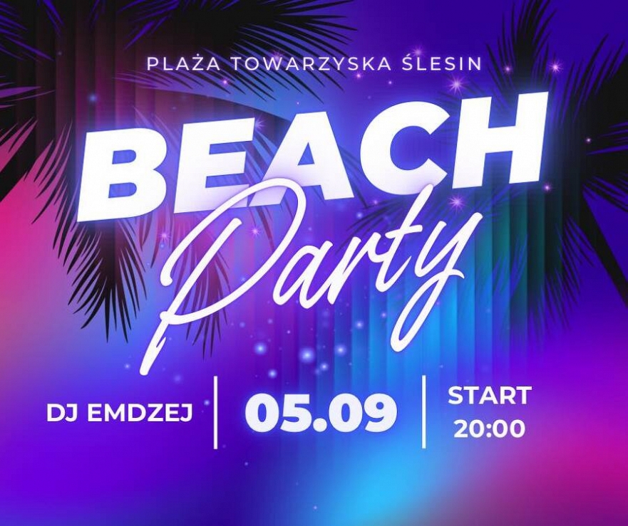 Impreza na plaży w Ślesinie