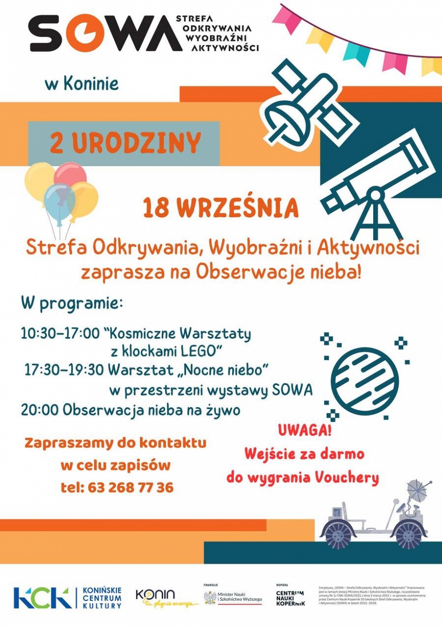 2.urodziny Strefy Odkrywania, Wyobraźni i Aktywności w Koninie