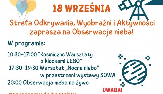 2. Urodziny Strefy Odkrywania, Wyobraźni i Aktywności w Koninie