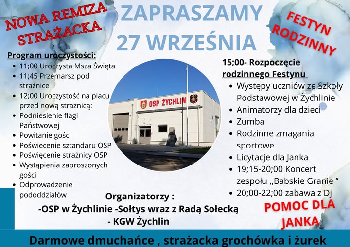 Festyn rodzinny oraz akcja charytatywna w Żychlinie