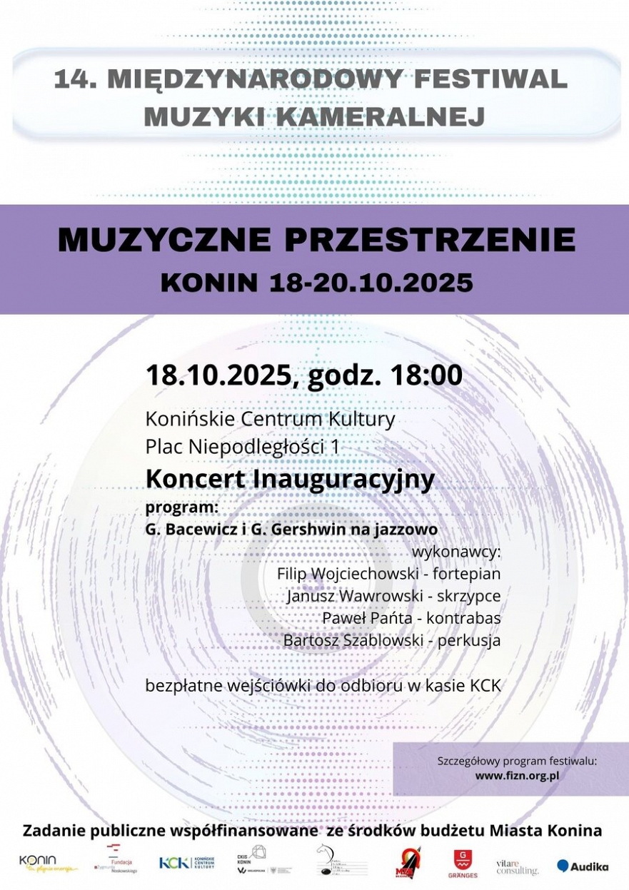 14. Międzynarodowy Festiwal Muzyki Kameralnej: Koncert Inauguracyjny