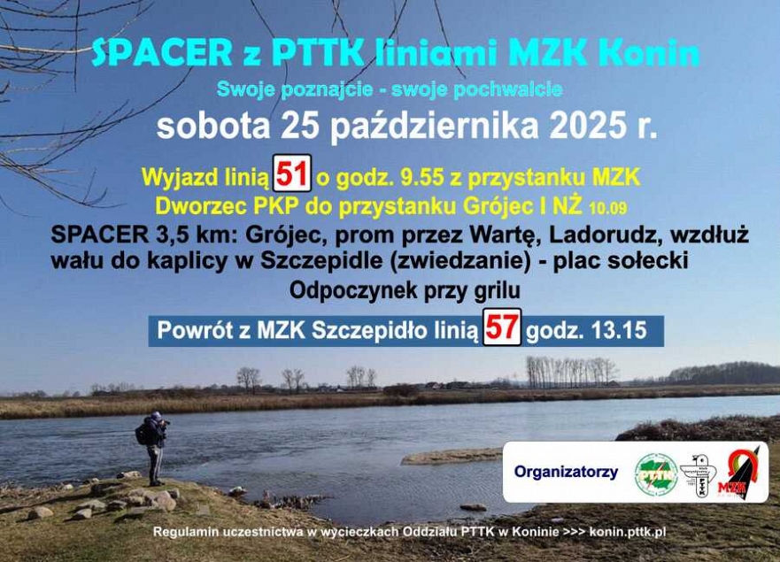 Spacer z PTTK liniami MZK Konin