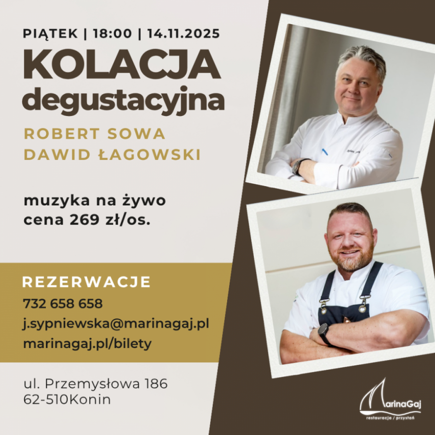 Kolacja Degustacyjna z muzyką na żywo w Marina Gaj