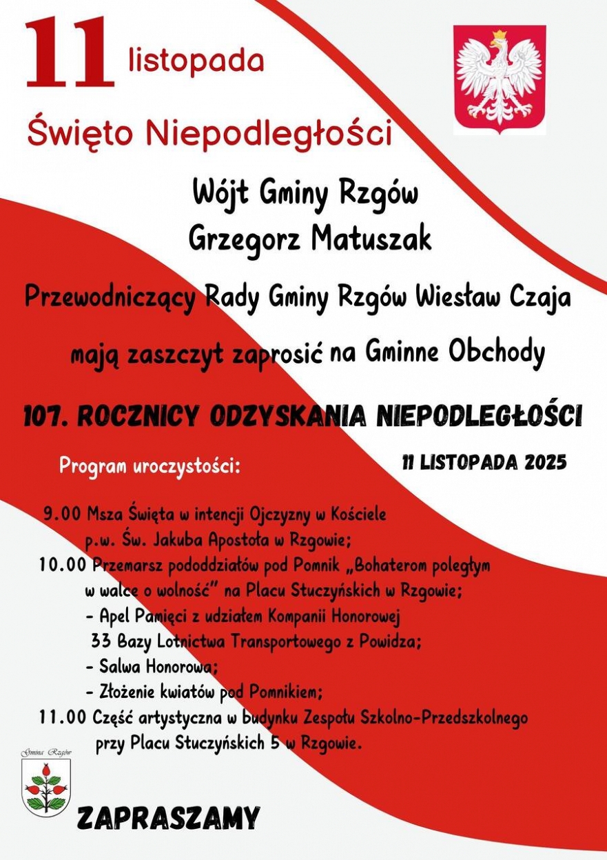 Obchody Święta Niepodległości w Rzgowie