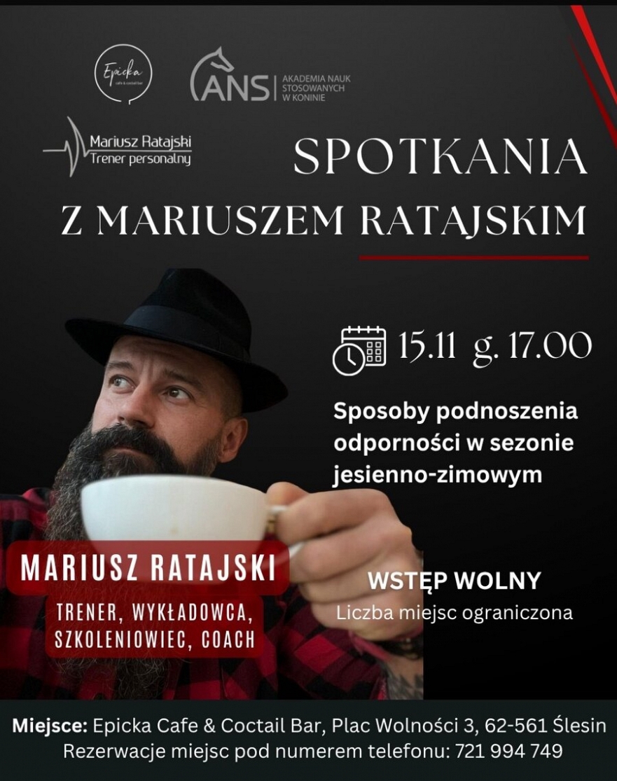 Spotkania z Mariuszem Ratajskim w Epicka Cafe
