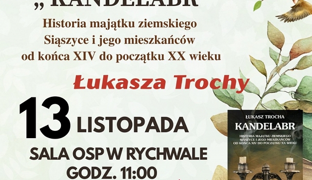 Spotkanie autorskie oraz promocja książki Łukasza Trochy