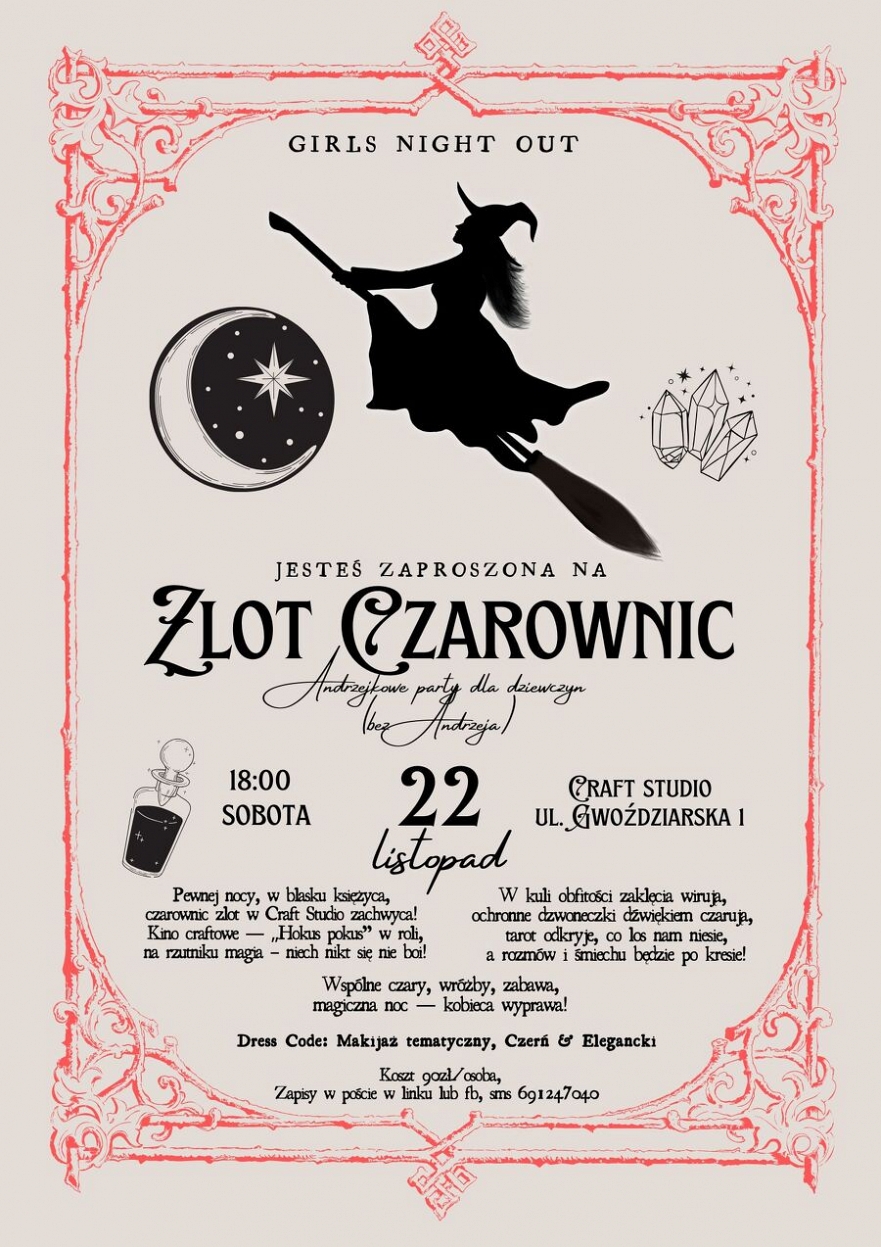 Zlot Czarownic- Andrzejkowe party dla dziewczyn