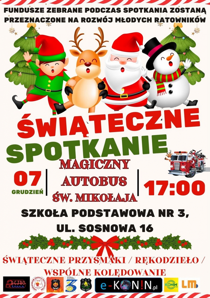 Magiczny autobus Świętego Mikołaja w Koninie
