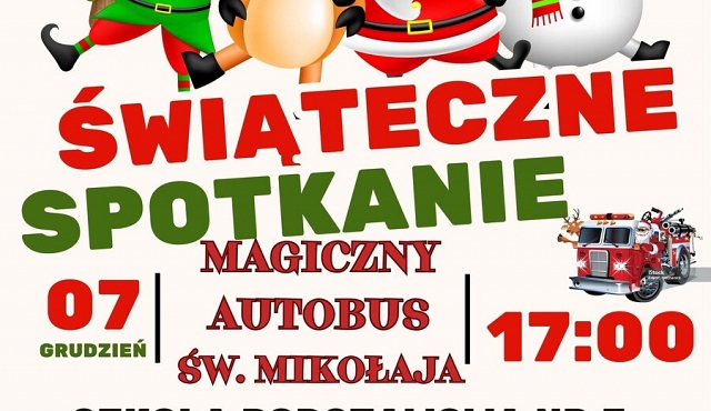 Magiczny autobus Świętego Mikołaja w Koninie