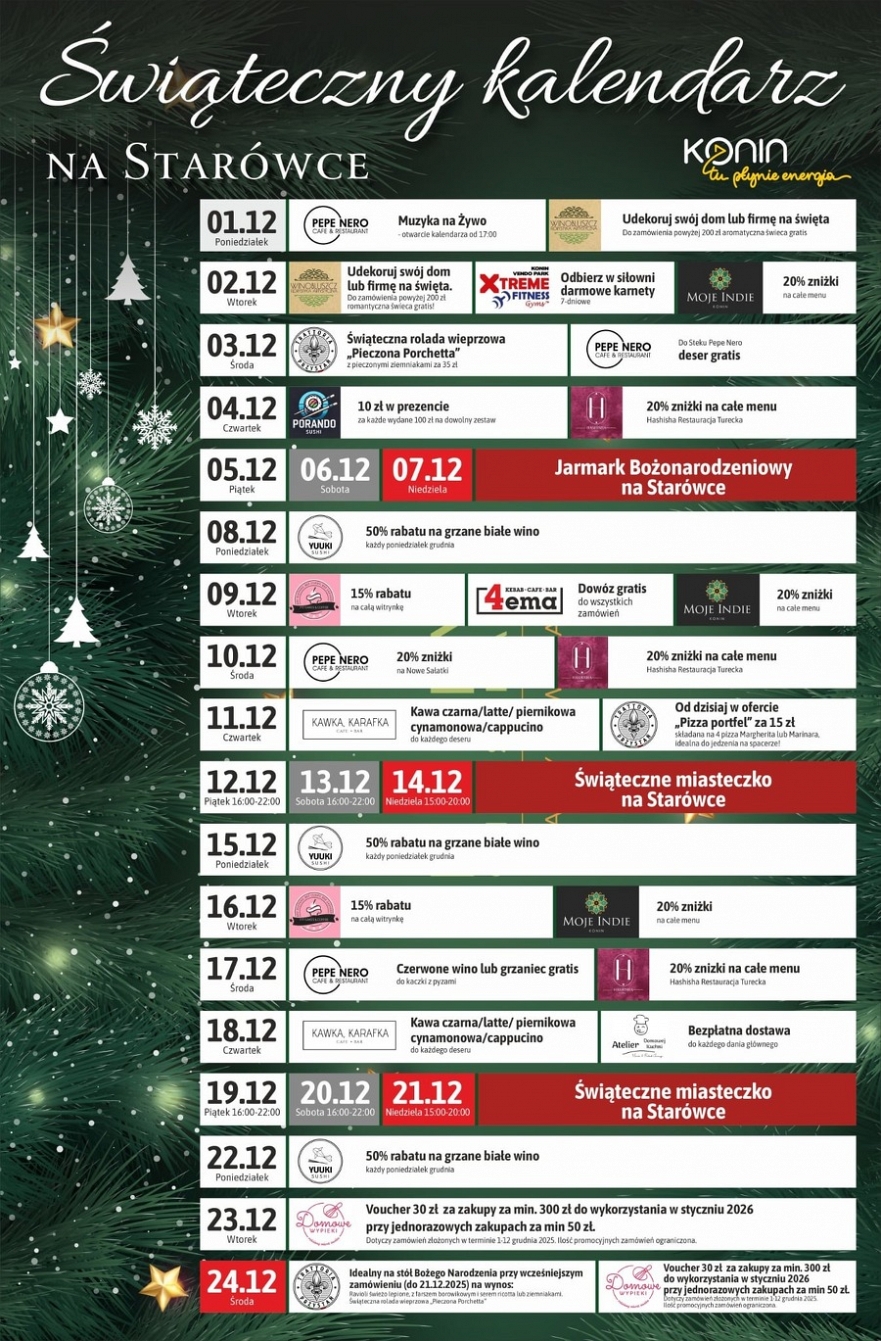 Świąteczny kalendarz na Starówce